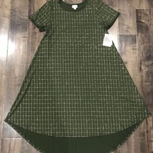LuLaRoe Elegant Green Plaid Carly